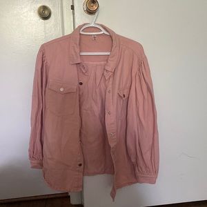 Women's Pink Denim Jacket, Brand New, Size L